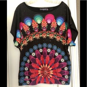 Gorgeous DESIGUAL Top Size MED Worn Once